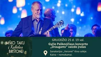 Video recording of Gytis Paškevičius' concert "Draugams".