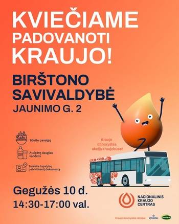 Kviečiame padovanoti kraujo!