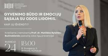 Vortrag „Die Beziehung zwischen Lebensstil und Emotionen und Hautkrankheiten“. Referentin: Prof. Dr. Matilda Bylaitė-Bučinskienė
