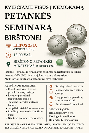 Petankės seminaras 