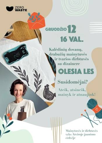 Christmas gift exchange and sustainable workshop with designer Olesia Les