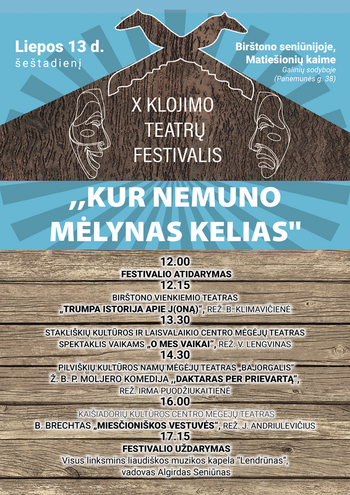 Klojimų teatro festivalis „Kur Nemuno mėlynas kelias“