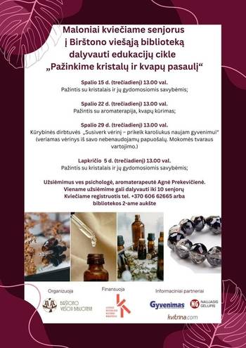 Izglītojoša sērija "Iepazīsim kristālu un smaržu pasauli"