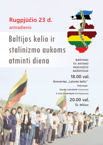 "Baltijas ceļa" 33. gadadienas svinības.