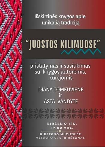 Knygos „Juostos kilimuose“ pristatymas
