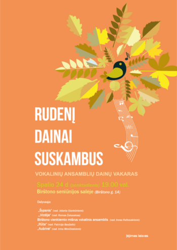 V-asis vokalinių ansamblių dainų vakaras „Rudenį dainai suskambus“