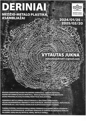 Vytautas Jukna's exhibition. Combinations. Wood-metal sculpture, assemblages.