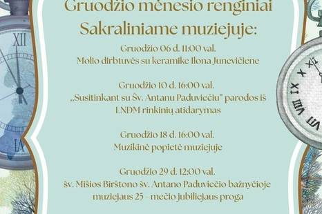 Wydarzenia grudniowe w Muzeum Sacred